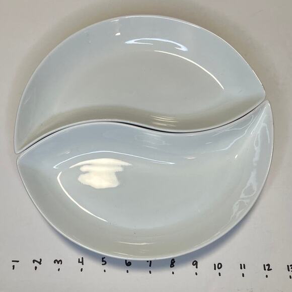 Bamboo Party by Gorham Porcelain Two Part Relish Serving Piece Bamboo Stand - Picture 11 of 13
